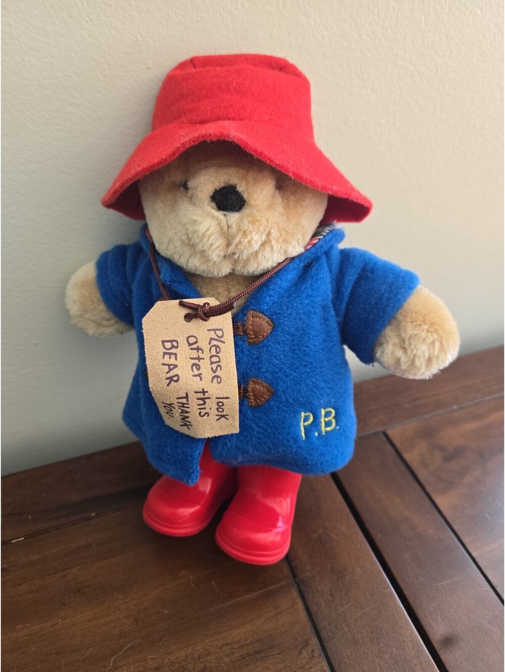 PADDINGTON BEAR With Rubber Boots Medium 10"  Plush Soft Toy